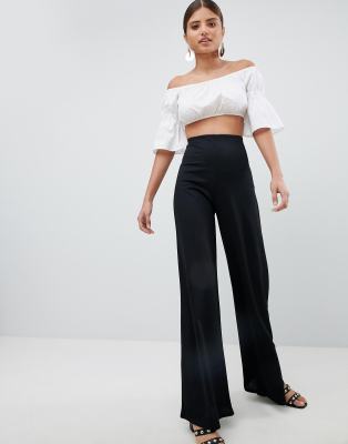 pretty little thing black jersey logo tape bralet up women