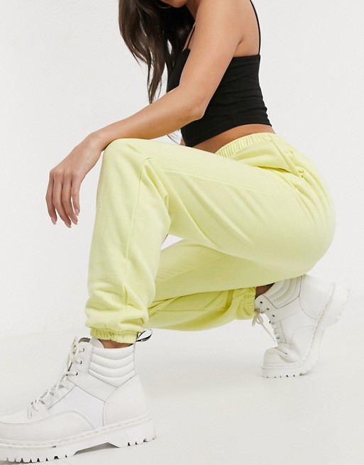 PrettyLittleThing joggers in yellow