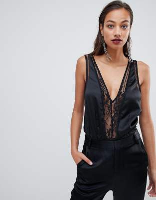 Pinterest white lace insert high leg cupped body 300 gold