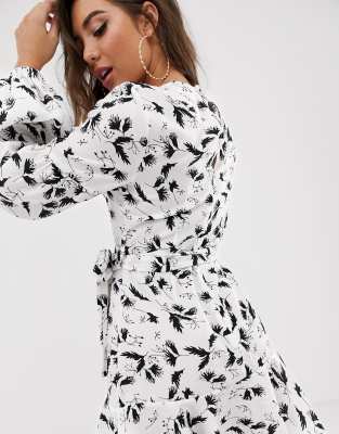 asos white dress long sleeve