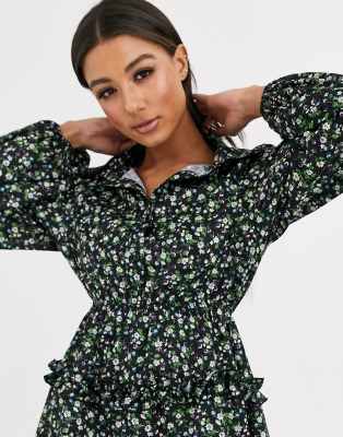 black shirt dress pretty little thing