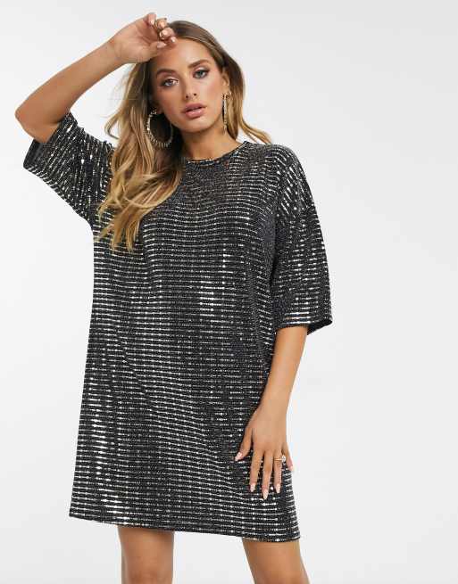 T shirt cheap dress glitter