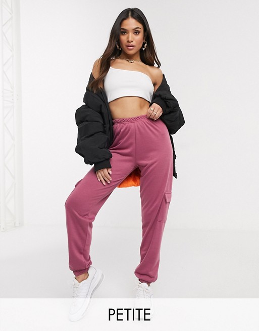 PrettyLittleThing Petite joggers in rose