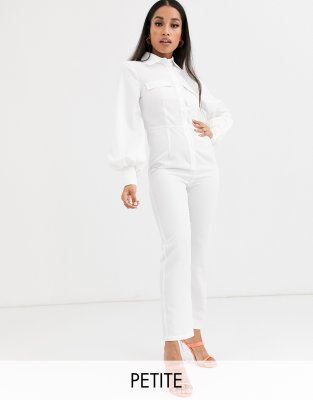 white jumpsuit with sleeves