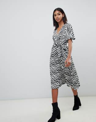 pretty little thing zebra dress