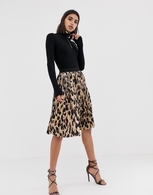 Leopard print skirt pretty little outlet thing