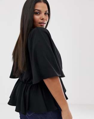 pretty little thing black blouse