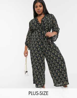 pretty little thing floral jumpsuit