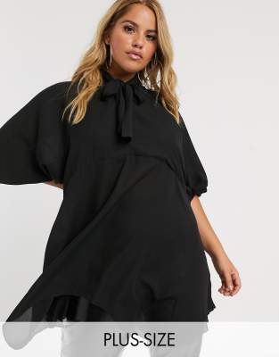 black tunic dress