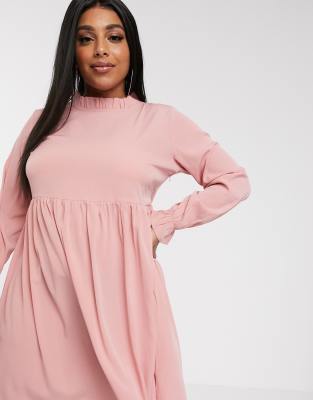 dusty pink shift dress