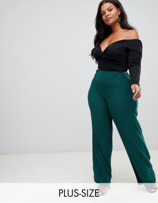 plus size green pants