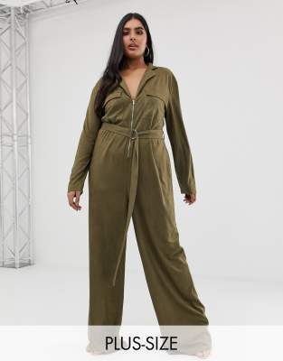 plus size khaki jumpsuit