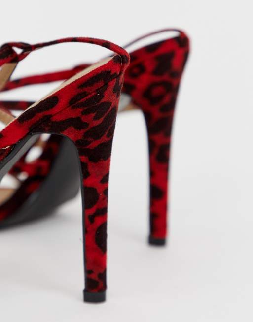 Red and leopard store heels