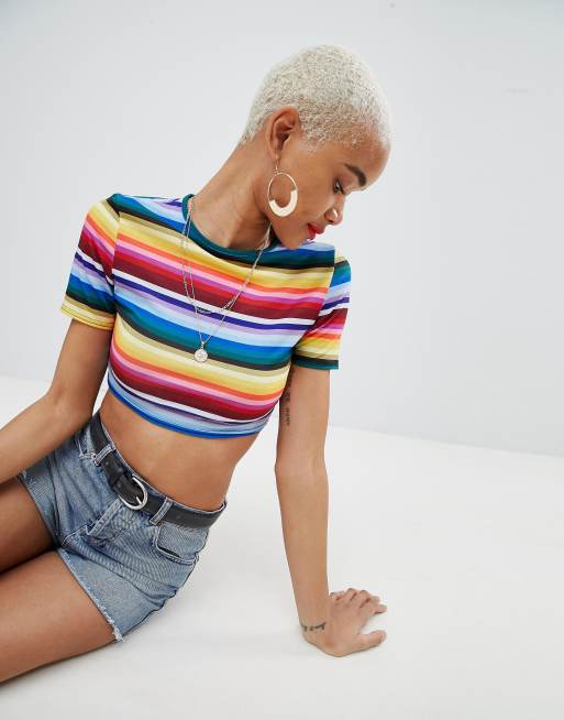 Asos store rainbow top