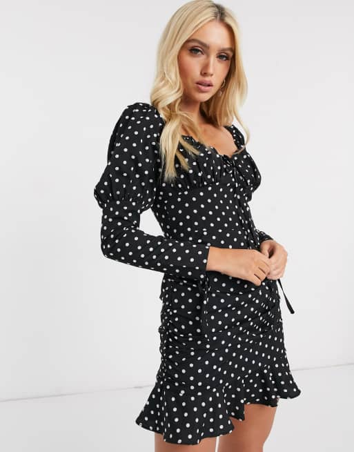 Robe a pois discount moulante