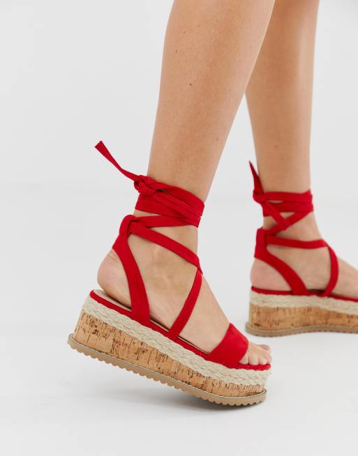 sandales style espadrilles à semelles plateforme