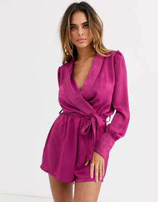 asos pink playsuit