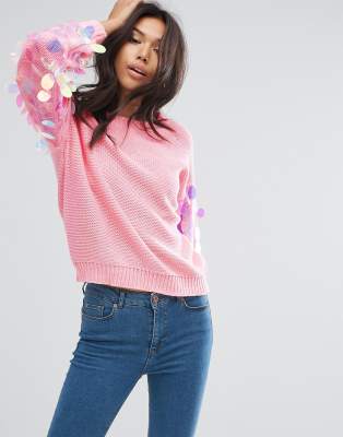 asos sequin jumper