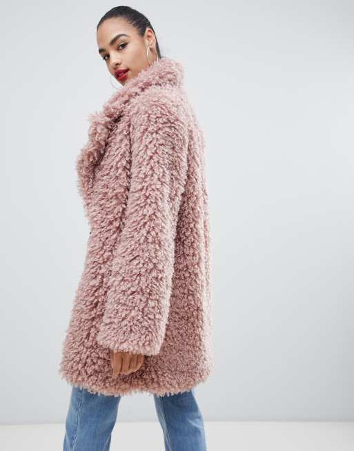 Pretty little thing pink hotsell fur coat