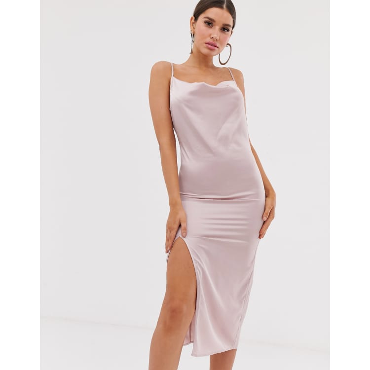 Pretty little thing cowl dress sales