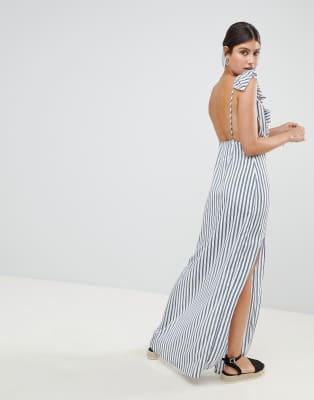 women's striped maxi dress