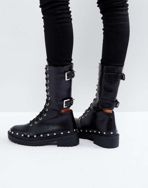 Biker boots best sale pretty little thing