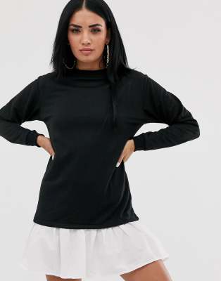 asos black sweater dress