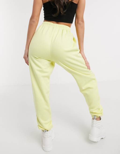 PrettyLittleThing sweatpants in yellow ASOS