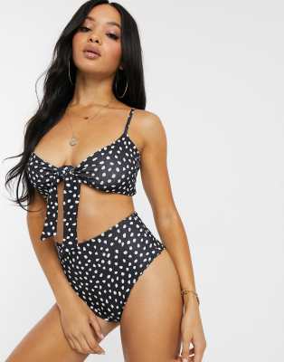 asos polka dot bikini