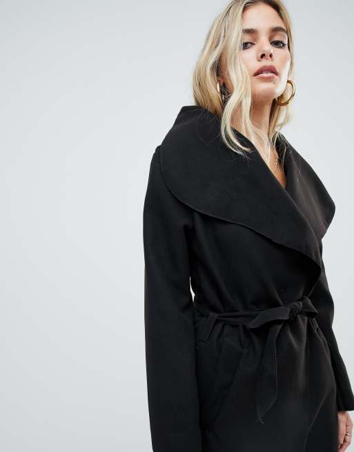 Womens black waterfall coat sale