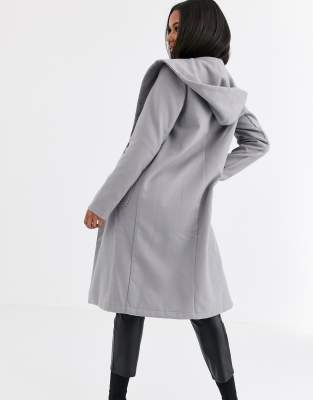 hooded waterfall coat