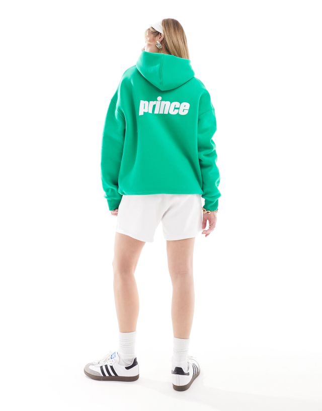 Prince - branded back hoodie in bright green