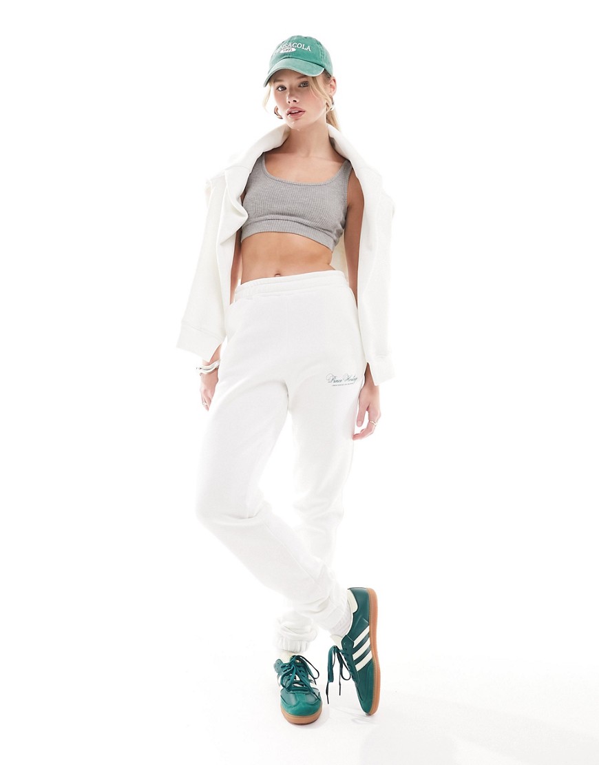 Prince co-ord heritage joggers in ecru-White