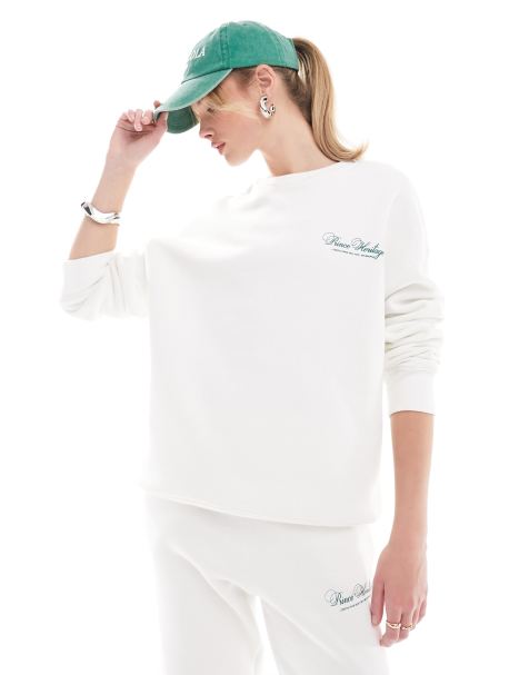 Prince co-ord heritage sweatshirt in ecru - view 1
