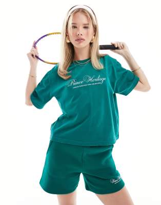 Prince heritage t-shirt in dark green (part of a set)