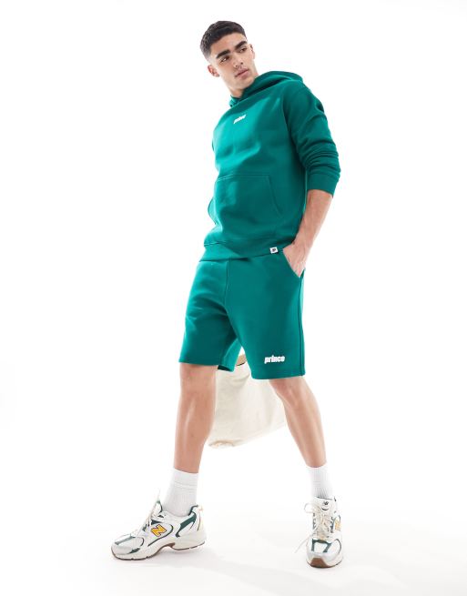 Prince - Sweatshort met logo in donkergroen, deel van co-ord set