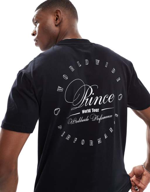 Prince - T-shirt met heritage-print in zwart