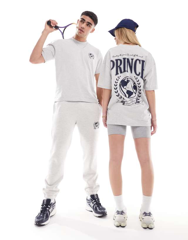 Prince - unisex varsity co-ord in grey marl