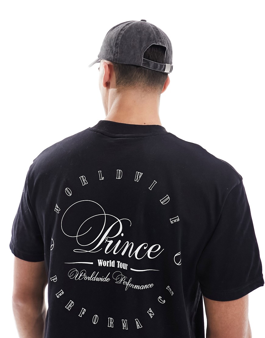 Prince vintage print graphic t-shirt in black