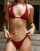 Princess Polly Aimi metal detail cheeky bikini bottom co-ord in red