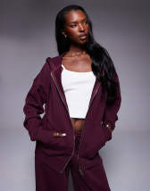 Sister Jane unisex lace trim hoodie in grey | ASOS