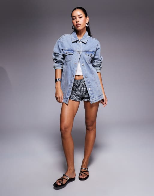 Princess Polly - All You Need - Oversized denim jack in blauw met wassing, 2 van 4