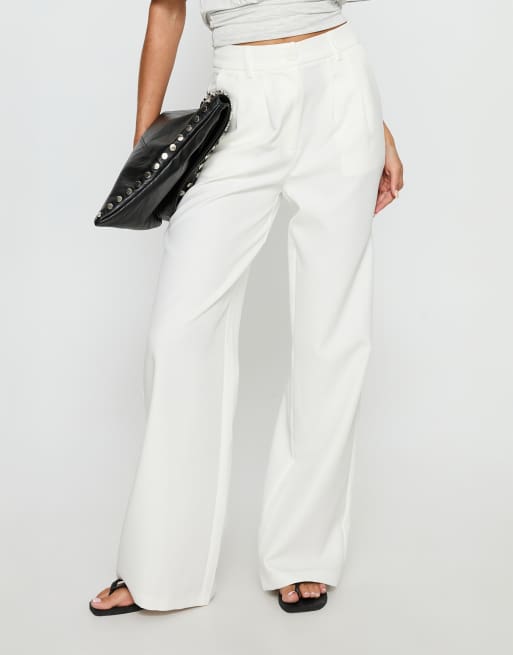 Princess Polly - Archer - Elegante broek met hoge taille in wit, 2 van 4