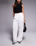 [Princess Polly] Princess Polly Archer tailored high waisted pants in white 14 Whte