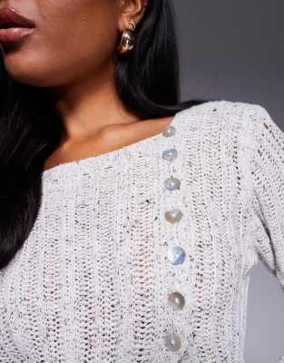 Princess Polly Asymmetric Button Side Split Cardigan