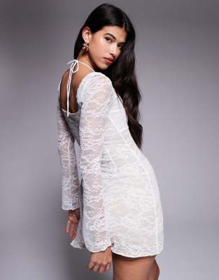open lace back dress Serrano Mini Dress | Navy | Womens main image 1