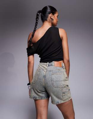Princess Polly Carpenter Denim Longline Shorts