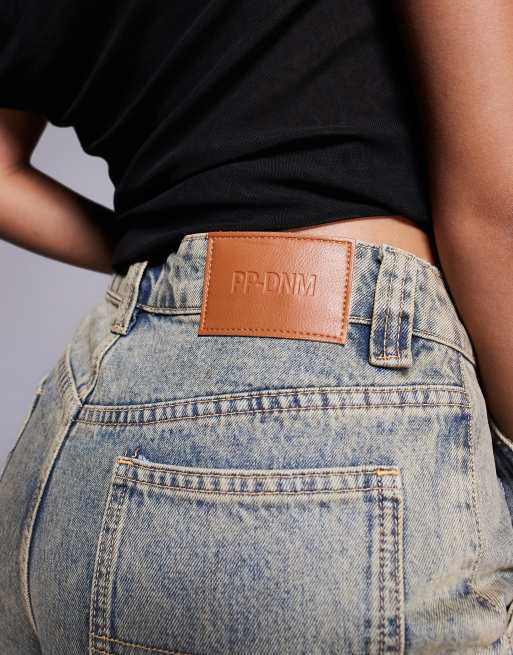 Princess Polly Carpenter denim longline shorts in antique wash, 4 of 5