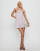 Princess Polly Cassy Necklace diamante sequin detail cross back tie detail mini dress in dusty pink