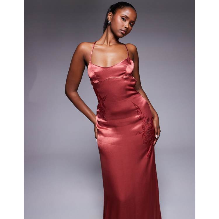 open lace back dress Alianna Pink A-Line Spaghetti Straps Tiered Tulle Prom Dress main image 0